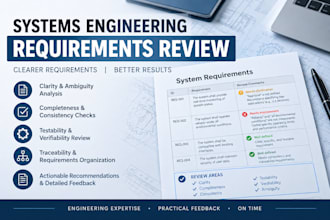 review your systems engineering requirements and documents