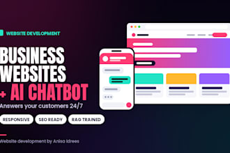 design and develop a business website with ai chatbot integration