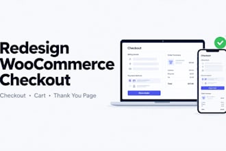 redesign woocommerce checkout, cart and thank you page with elementor