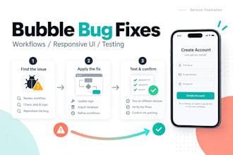 fix your bubble app bugs workflows and responsive issues