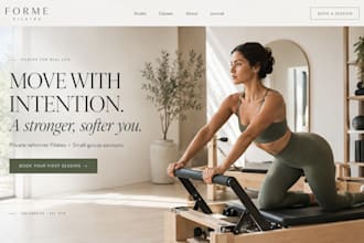 build wix pilates studio website squarespace fitness instructor website