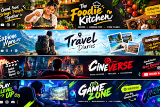 create a custom youtube banner and facebook cover design