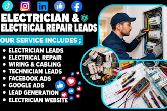 electrician leads electrical repair, technician, wiring cabling website the full