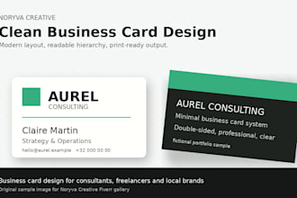 design a refined business card for your brand
