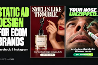 design static ads and meta ad creatives for dtc brands