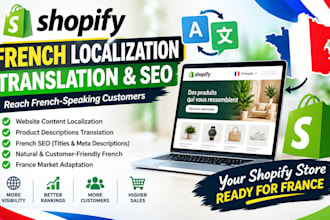 do shopify french localization french translation and french SEO