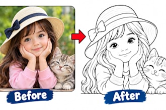 convert any photo into coloring book page kdp colouring book