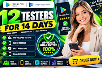 provide 12 testers user testing google play console closed testing 12 testers