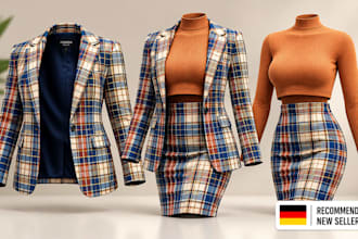 do custom 3d fashion designs, pattern drawing, footwear 3d rendering mockups