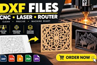 create dxf files for cnc laser cutting and routing