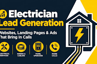 generate leads for electrician and wiring, cabling technicians with website, ads