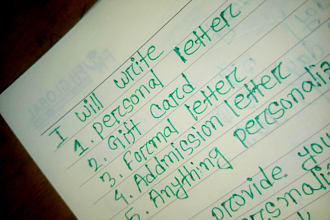 write anything with my beautiful hand writing