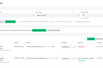pull an accurate google maps API business registry by radius with emails
