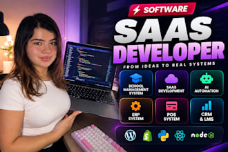 software saas developer school management system ai automation erp crm pos lms