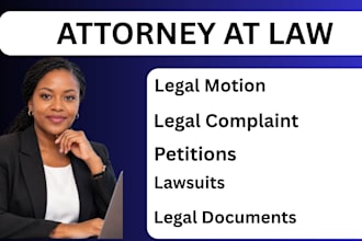 draft lawsuits, motions, petitions and appeals
