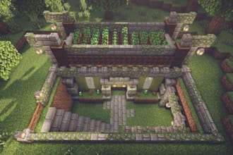 build minecraft spawn houses hubs village lobby base