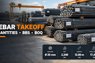 rebar takeoff, bbs and reinforcement quantity estimation