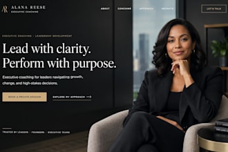 design wix executive coach website squarespace leadership coaching website