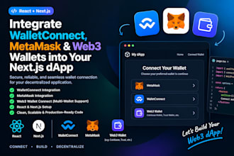 integrate walletconnect, metamask, web3 wallet connect in react nextjs dapp