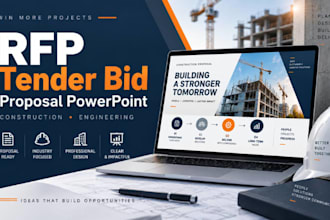 rfp tender bid presentation, proposal powerpoint, construction engineering firms