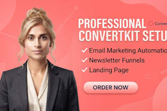 setup converkit email marketing automation newsletter funnels and landing page