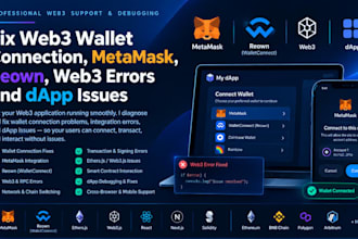 fix web3 wallet connection, metamask, reown, web3 errors and dapp issues