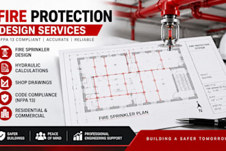 create california fire sprinkler plans, hydraulic calculations and shop drawing