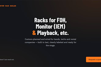build a custom rack for iem, monitor, foh or playback