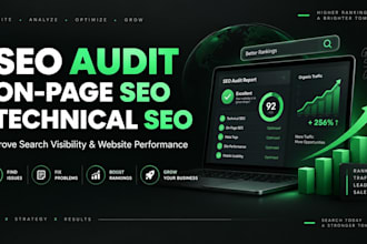 do a website audit, on page and technical SEO