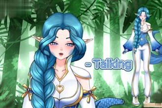 design and rigging live2d vtuber model, 2d vtuber model for vtube studio