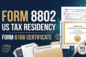 file irs form 8802 for your US tax residency certificate form 6166 tax