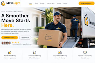 design squarespace moving company website relocation service local mover website