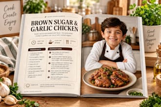 be your cookbook writer, recipe book, cookbook designer and formatter for KDP