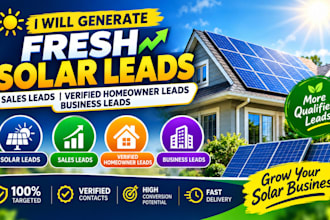 generate fresh solar leads sales leads verified homeowner leads business leads