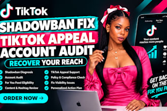 fix tiktok shadowban issues, audit your account and fix shadowban issues