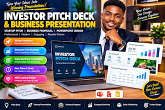 design an investor pitch deck startup presentation proposals and powerpoint