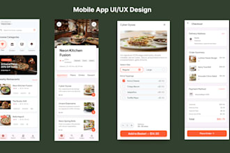 design modern mobile app UI UX in figma for ios and android