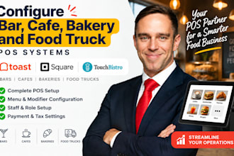 configure bar cafe bakery food truck pos system setup menu inventory