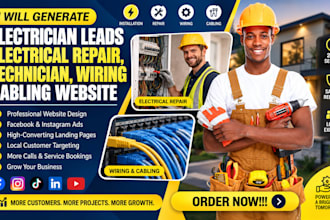 generate electrician leads electrical repair technician wiring website