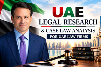 provide legal research and case law analysis for uae law firms
