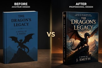 design or redesign romance book cover, fantasy ebook cover for amazon kdp cover