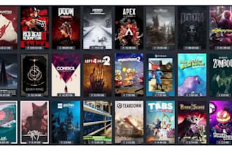 create custom steam capsule art,game cover art,horror theme,steam store page