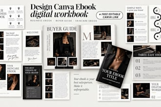 design canva ebook, digital workbook, business ebook and buyer guide ebook