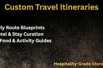 create custom travel itineraries and trip plans