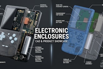 design custom 3d cad enclosures and covers for electronics