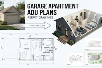 design garage apartment plans adu floor plans and architectural permit drawings