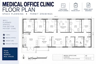 medical office clinic floor plan space planning perm drawings