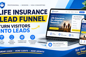 create a life insurance lead generation funnel and landing page
