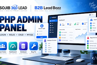 build and fix PHP mysql websites and custom admin panels
