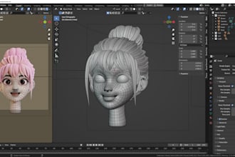 model rig and add facial rig to reallusion cc4 cc5 iclone character, mmd, maya